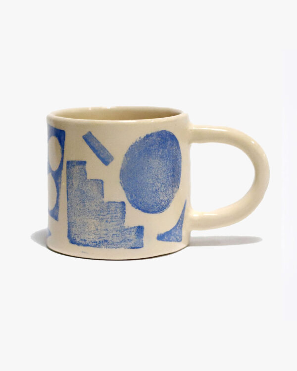 Blue shapes mug