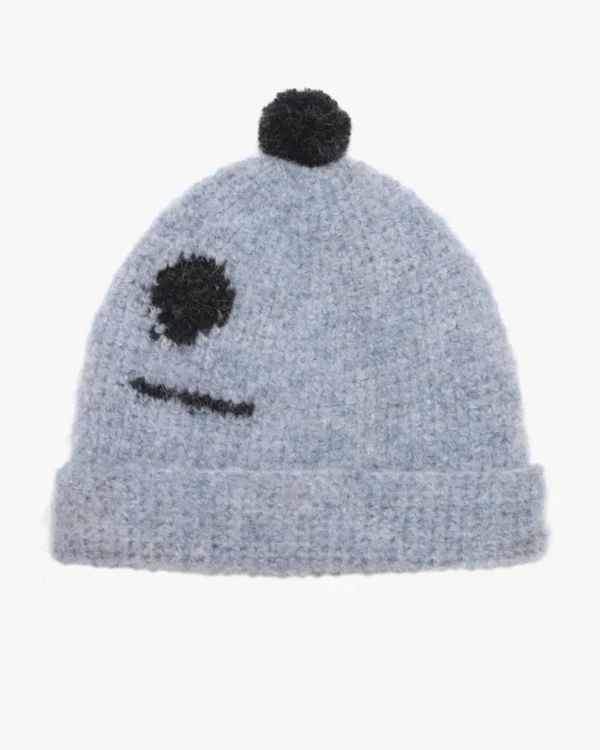 Blue fog mohair beanie