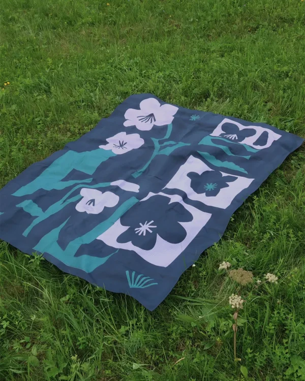 Pansy flowers large wall hanging
