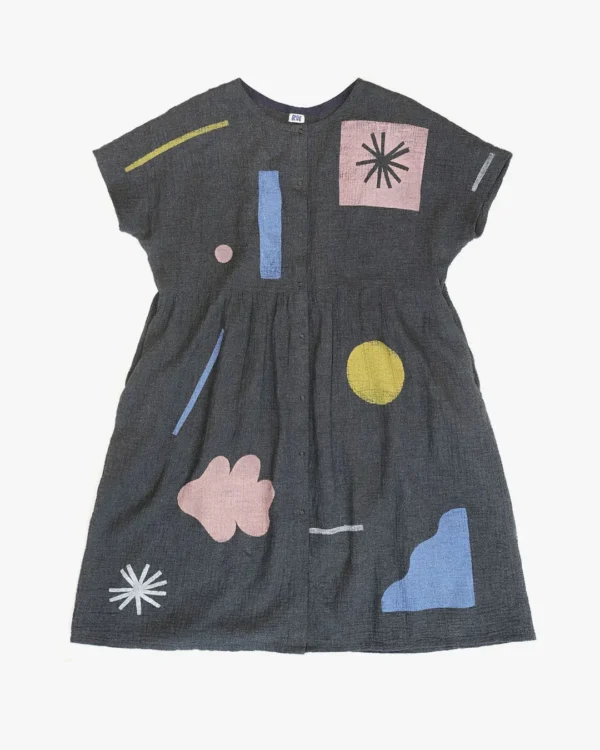 Dark grey wide dress