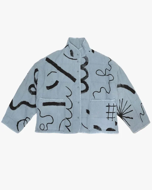 Blue fog wide jacket