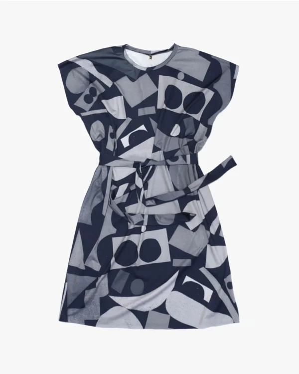 Blue shapes loose dress