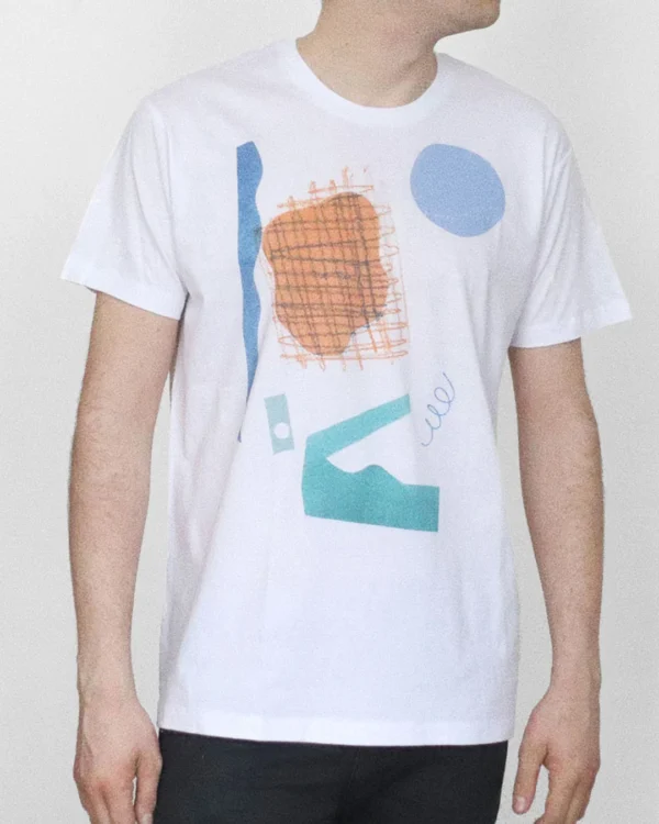 Collage shapes basic t-shirt