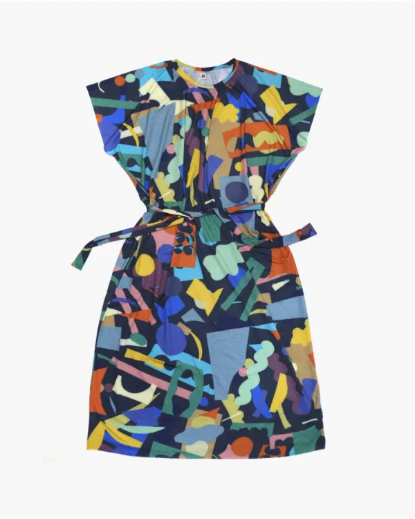 Color cuts loose dress