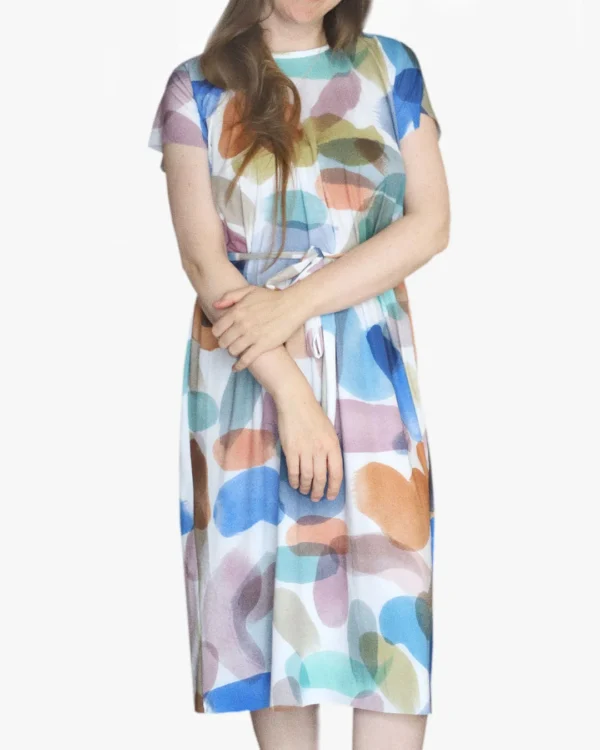 Color strokes loose dress