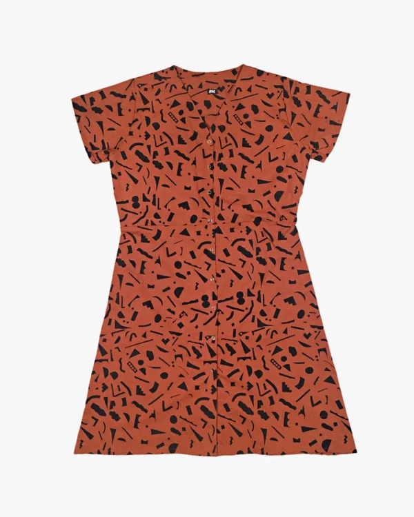 Cut outs brick dress