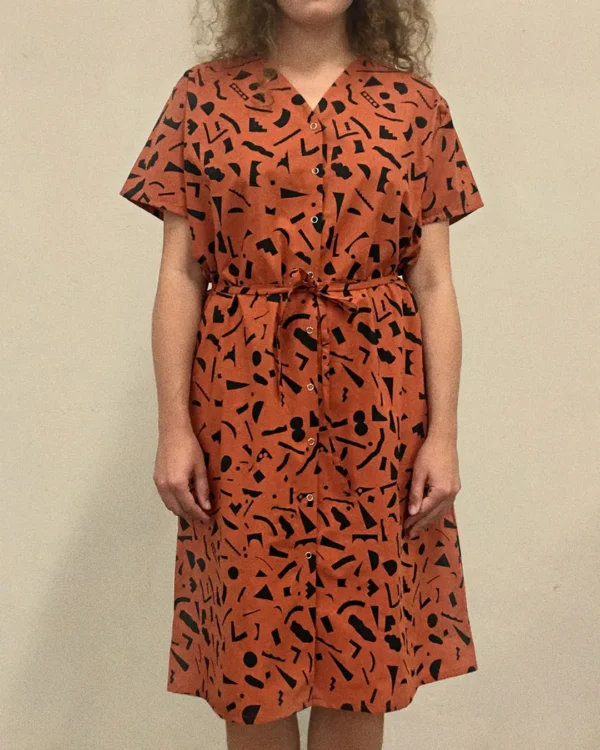 Cut outs brick dress
