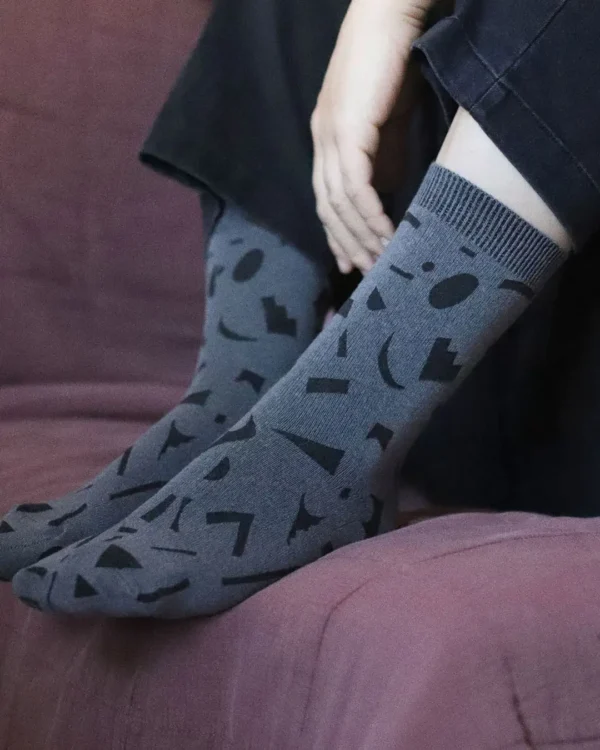 Grey cut outs socks