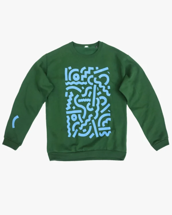Green unisex sweatshirt