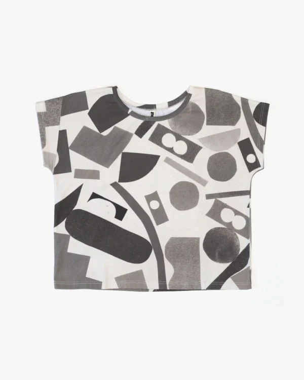 Grey shapes woman t-shirt