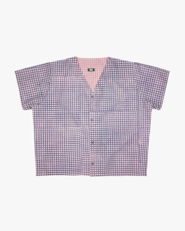 Grid woman pink shirt