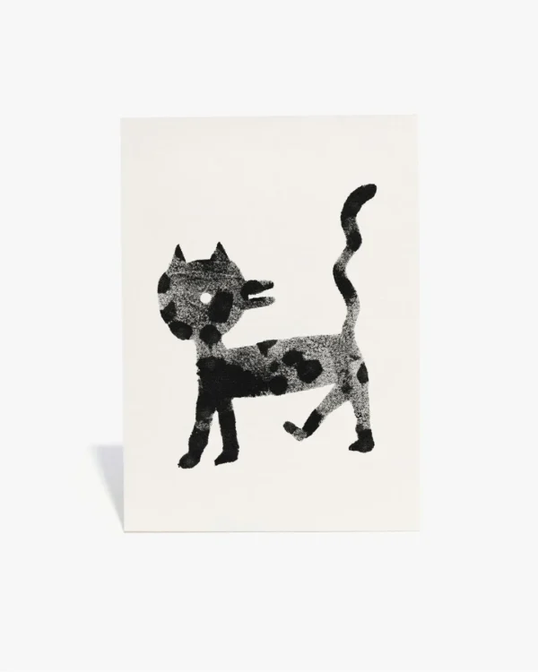 Postcard Black Cat