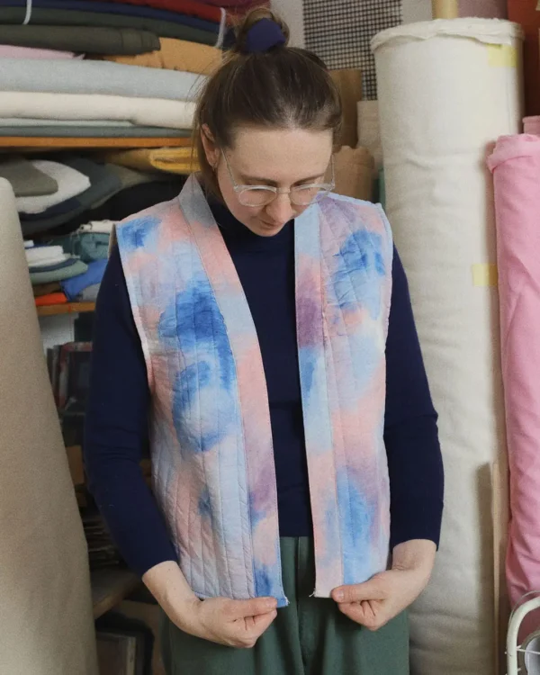 Watercolor padded vest