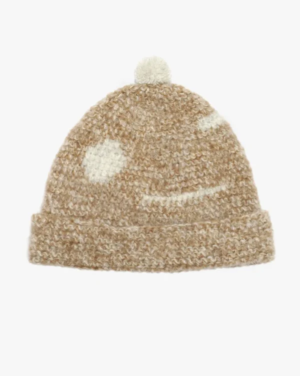 Beige mohair beanie