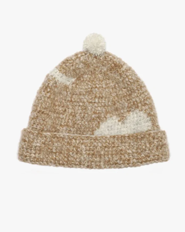 Beige mohair beanie