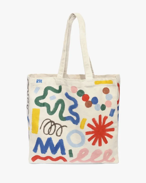 Painted big cotton bag