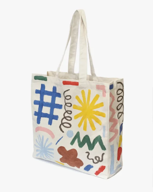 Painted big cotton bag