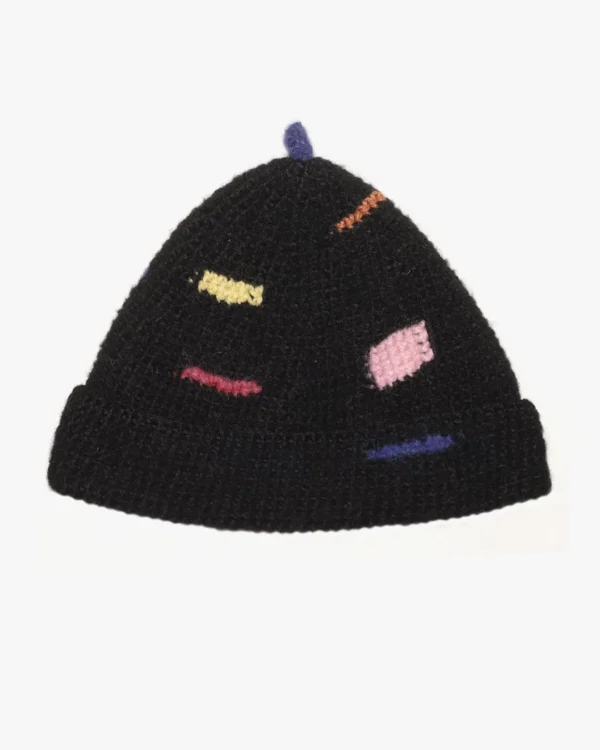 Black wool beanie