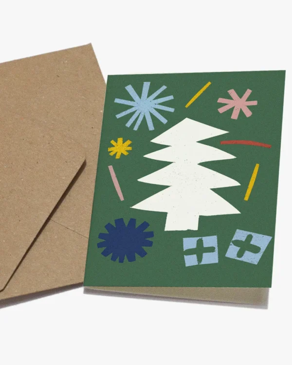 Wish card Christmas Tree Green