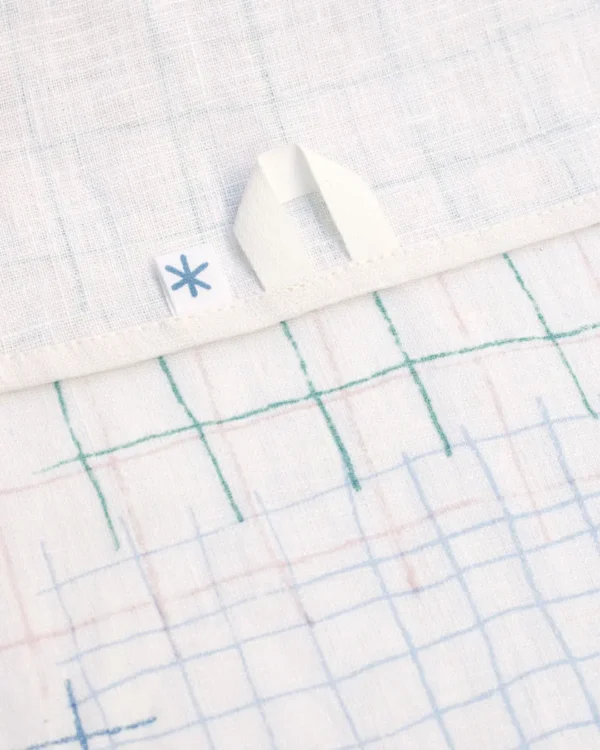 Color grid tea towel