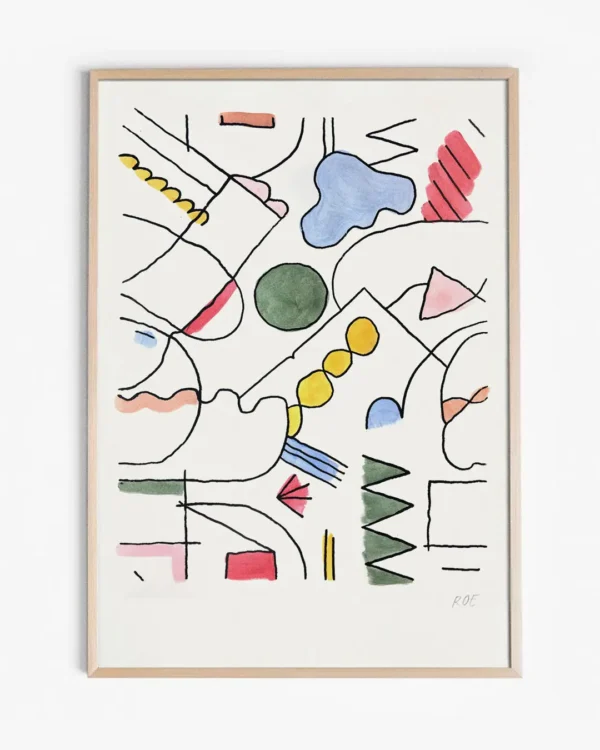Colored drawing print
