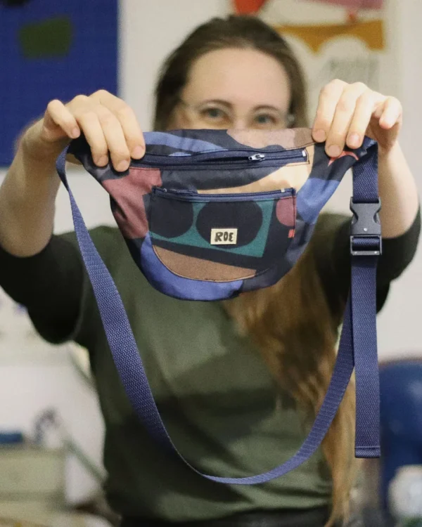Night blue shapes waist bag