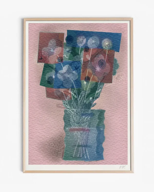 Pink flower print