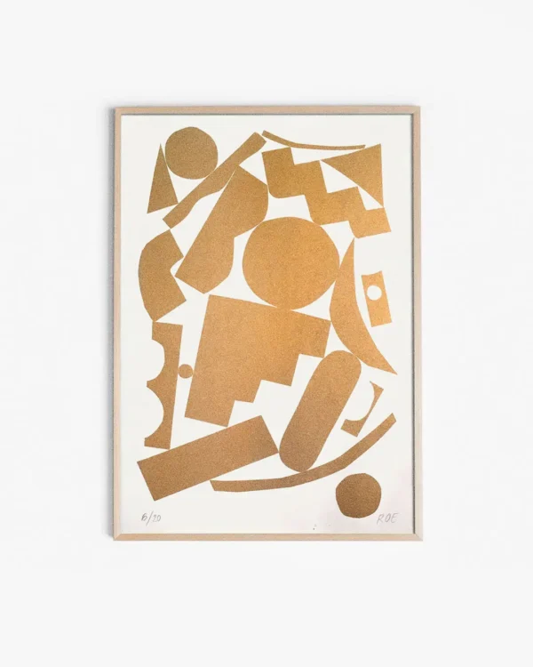Gold shapes print
