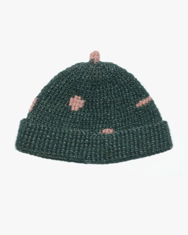 Green wool beanie