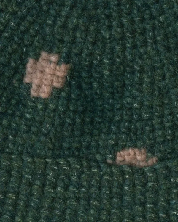 Green wool beanie