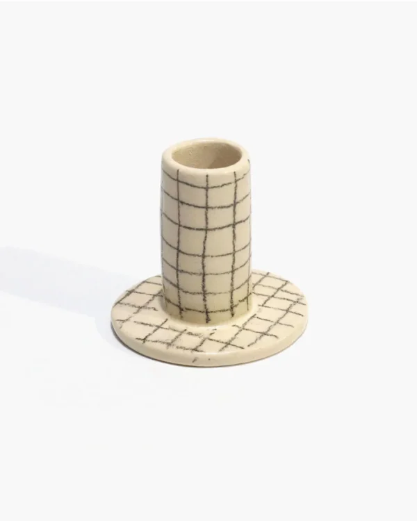 Grid tall candle holder