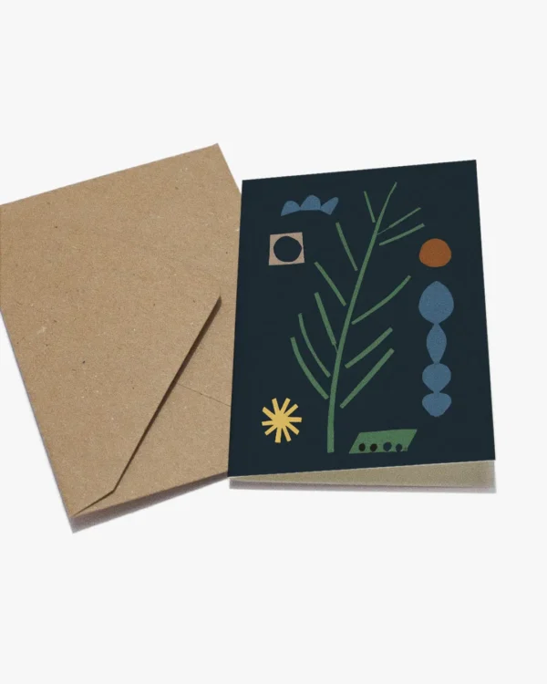 Mini wish card Christmas Twig Dark