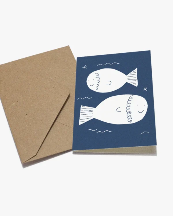 Mini wish card Happy Fish