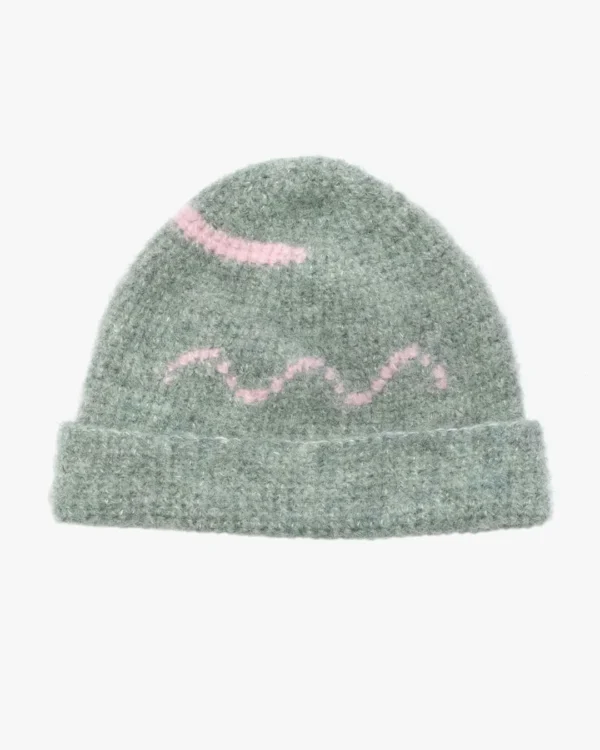 Mint mohair beanie
