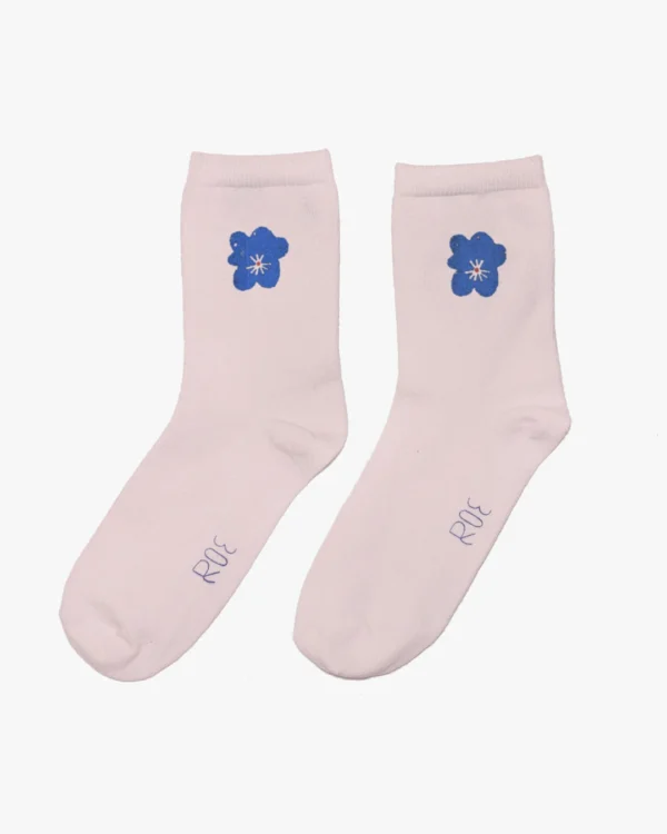 Pansy flower socks
