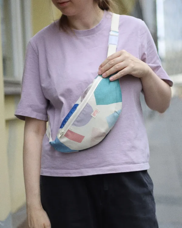 Pastel shapes large waist bag