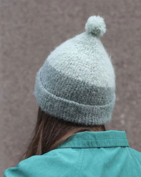 Sage mohair beanie