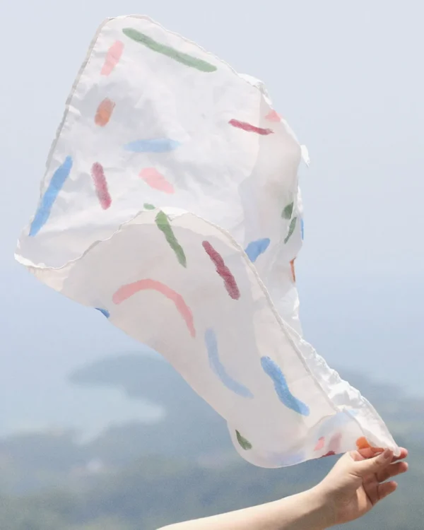 Pastel painting silk scarf