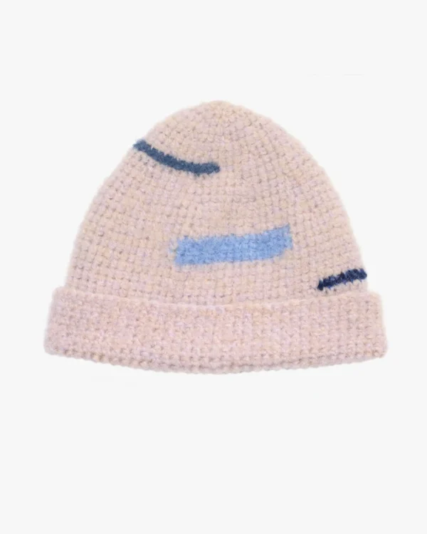 Soft rose mohair beanie