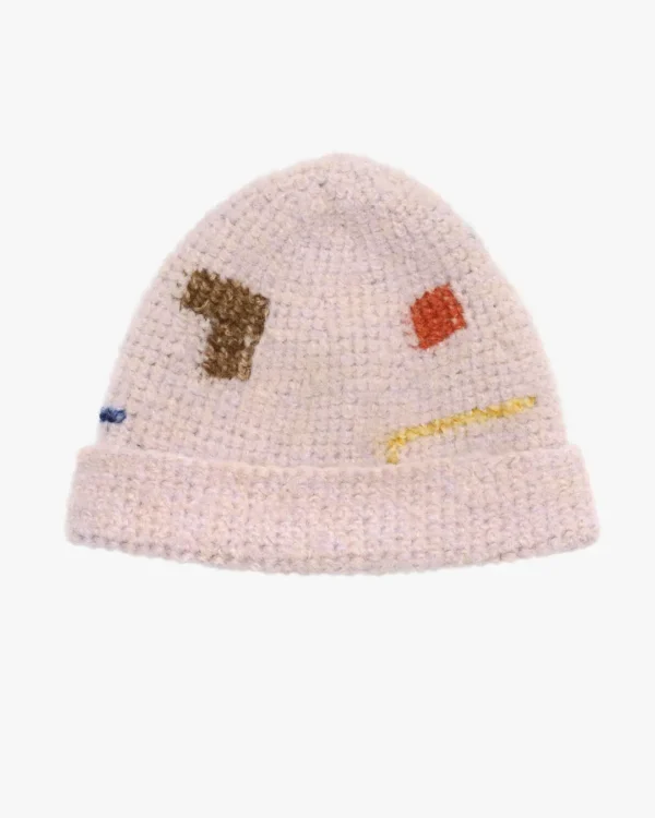 Soft rose mohair beanie