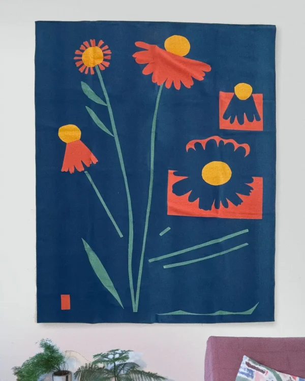 Coneflower large wall hanging