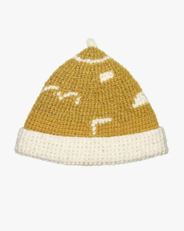 Yellow wool beanie