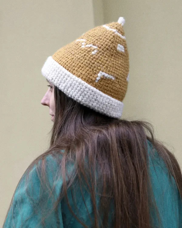 Yellow wool beanie