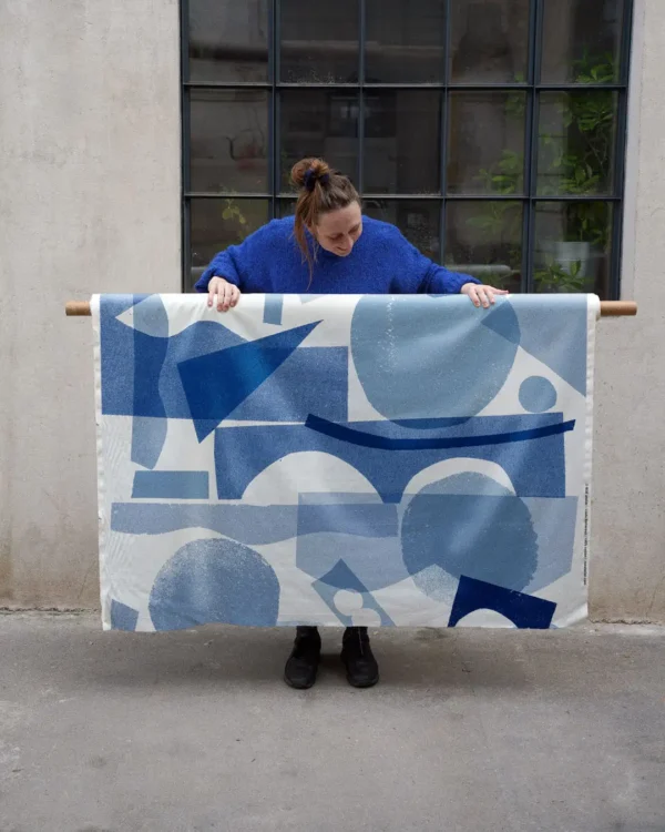 Blue composition fabric