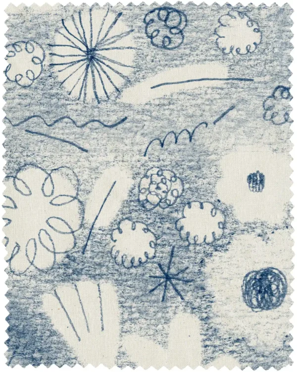 Blue flowers fabric