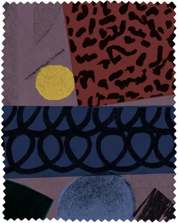 Lila collage fabric