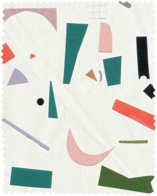 Paper shapes fabric