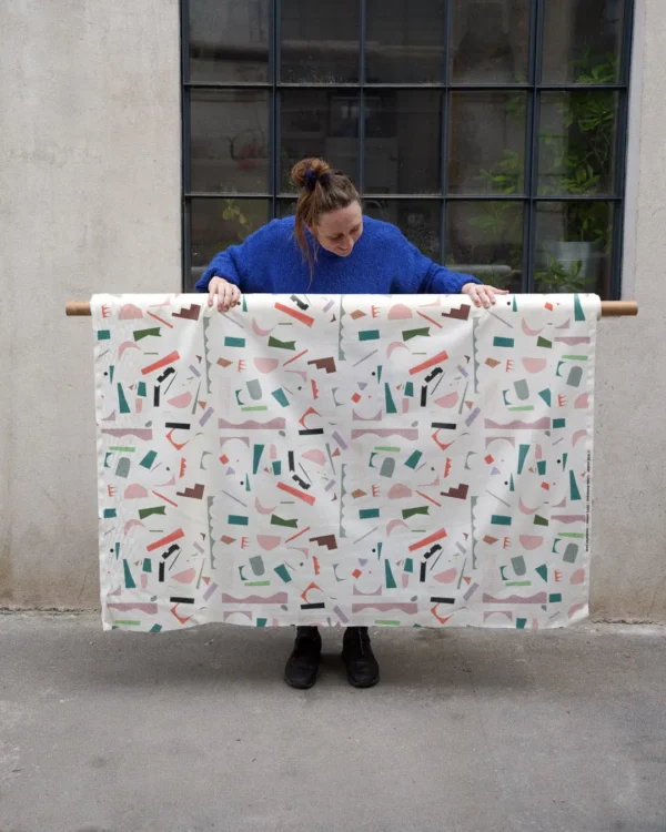 Paper shapes fabric