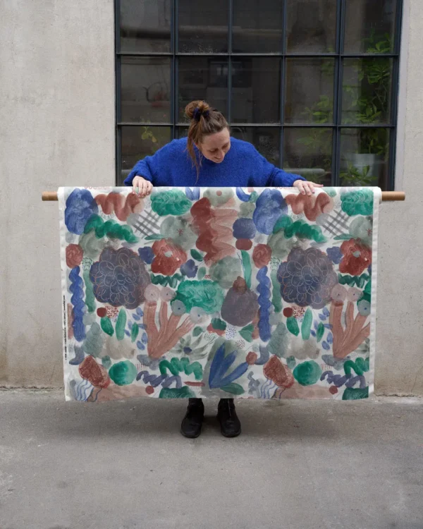 Watercolor flowers fabric