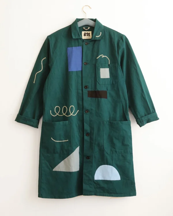 <b>Upcycled</b> teal coat
